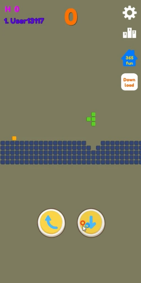 Podgląd ekranu gry Tetris Rush na telefonie